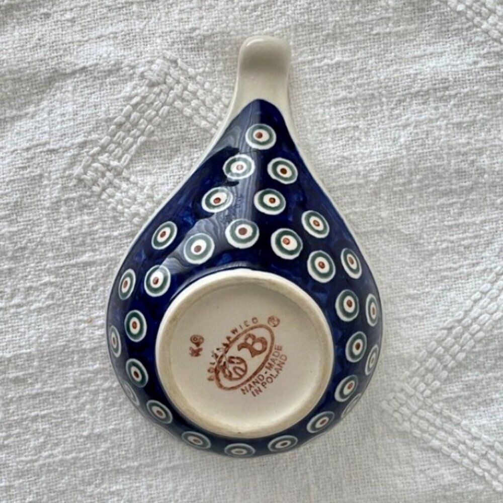 Boleslawiec Handcrafted Traditional Polish Pottery Condiment Dish - Picture 4 of 8